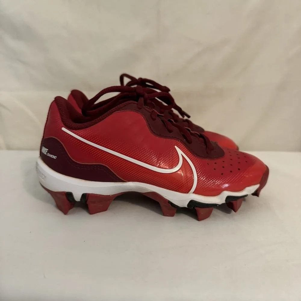 Nike Alpha Hurache 4 Keystone University Red Baseball Cleats Size Youth 13C